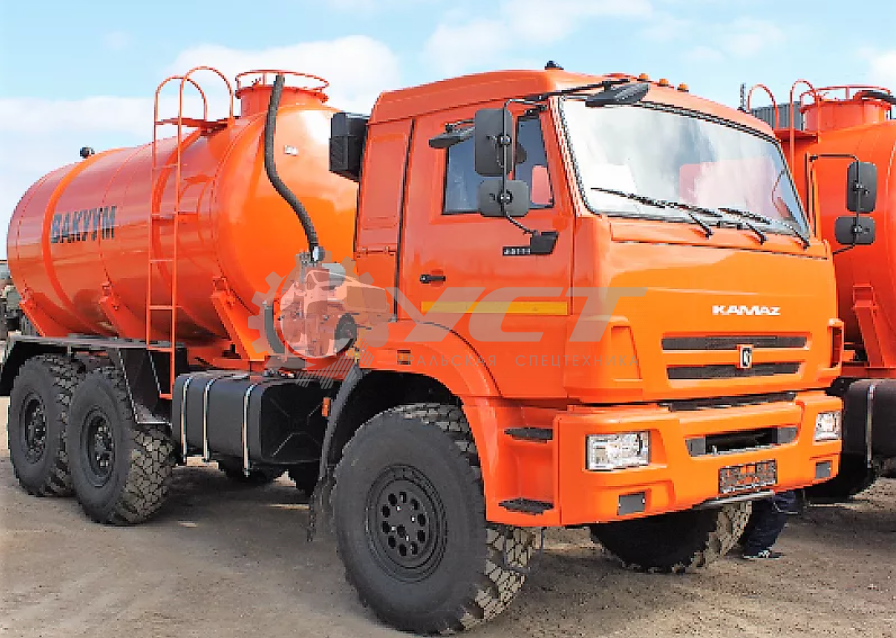 Вакуумная машина МВ-11 на шасси Камаз 43118-48,  открывающееся днище